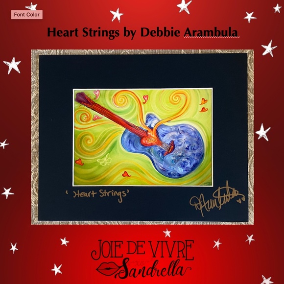 Debbie Arambula Heartstrings Signed Print-Guitar - Picture 1 of 8